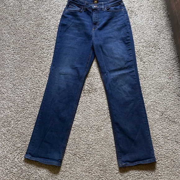 Lee High Rise Stretch Straight Leg Jeans - Picture 4 of 8